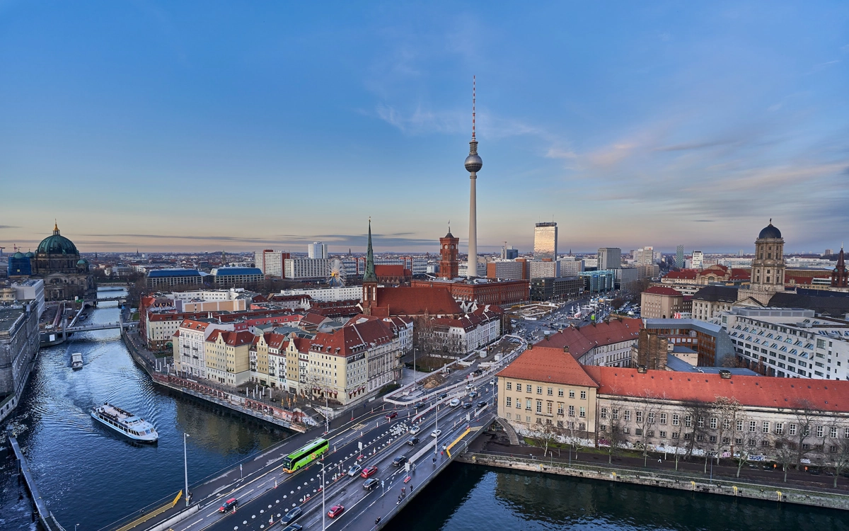 Berlin Cityscape and Bridge, Germany